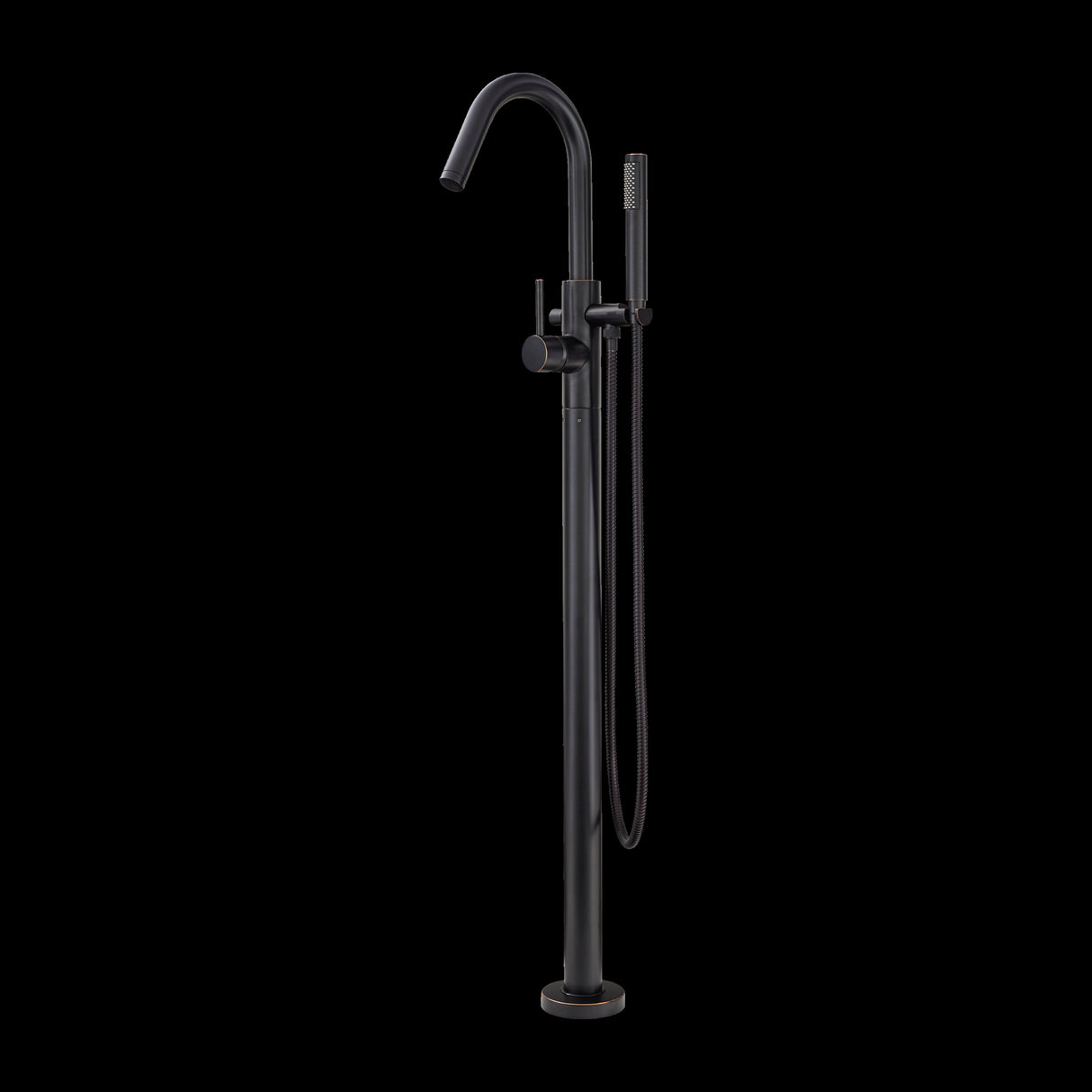 Modern Freestanding Roman Tub Trim Kit w/Handshower in TuscanBronze