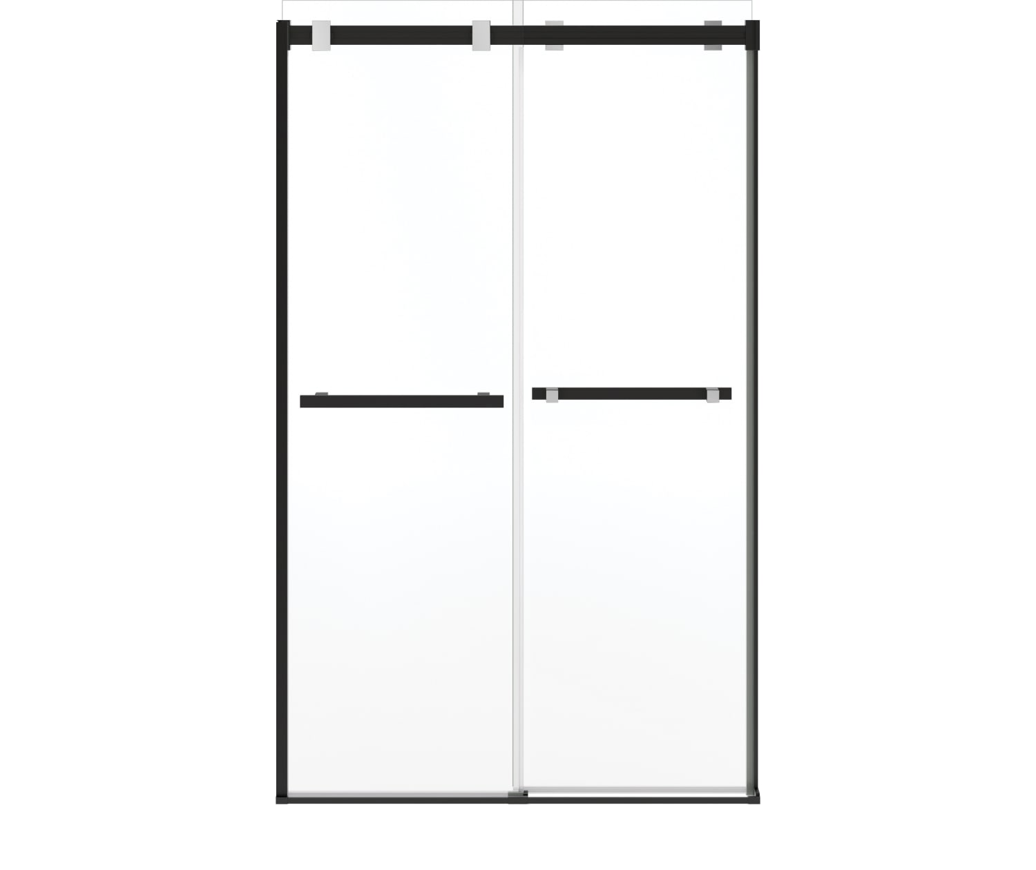 MAAX 136956-810-360-000 Duel Alto 44-47 X 78 in. 8mm Bypass Shower Door for Alcove Installation with GlassShield® glass in Matte Black & Chrome