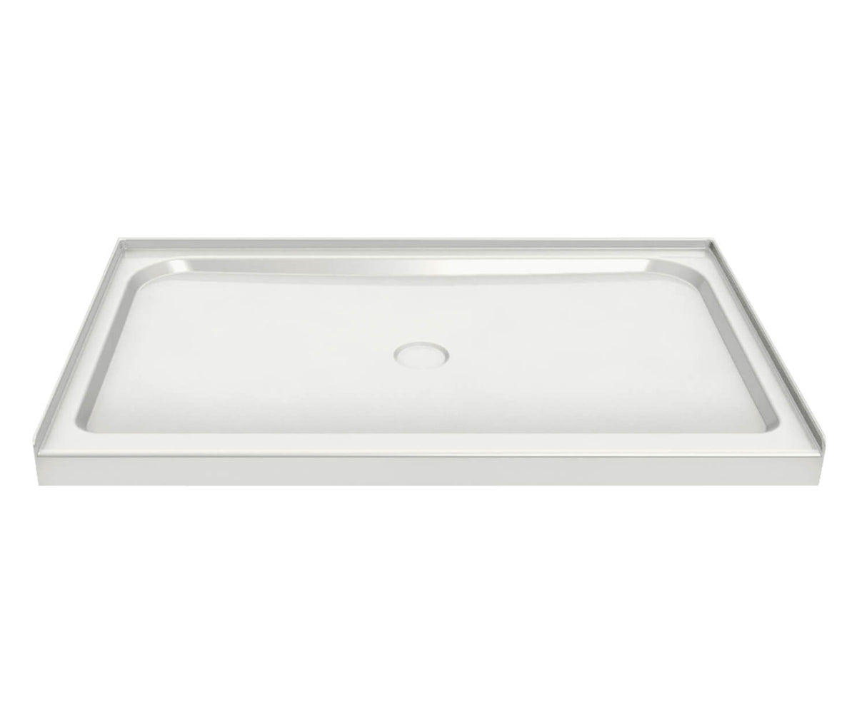MAAX 105718-000-001-000 Rectangular Base 4236 3 in. Acrylic Alcove Shower Base with Center Drain in White