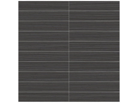 Anatolia Tile 1X6 Zera Annex Matte Carbon Stacked Mosaic. 1 Sheet = .96 Sq. Ft. 4501-0303-1 Carbon 1x6 - premium natural stone mosaic tile from Anatolia Tile, available at PoshHaus showroom in Keene, NH