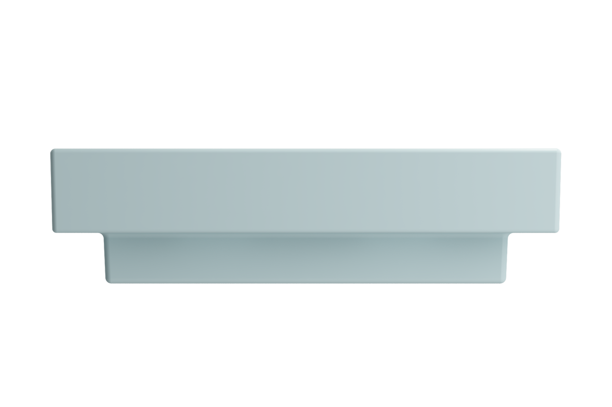 BOCCHI 1077-029-0127 Scala Arch Wall-Mounted Sink Fireclay 23.75 in. 3-Hole in Matte Ice Blue