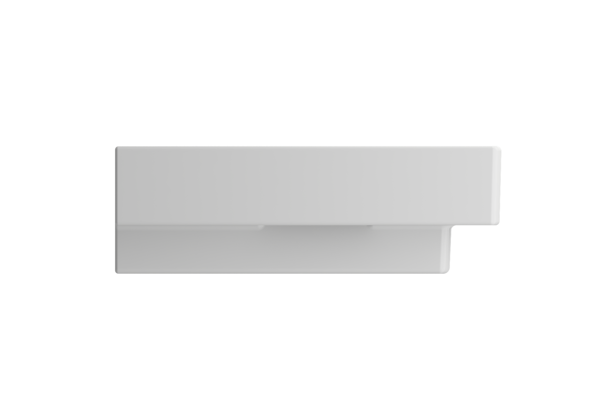 BOCCHI 1079-002-0126 Scala Arch Wall-Mounted Sink Fireclay 39.75 in. 1-Hole in Matte White
