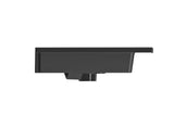 BOCCHI 1111-005-0132 Ravenna Wall-Mounted Sink Fireclay 48 in. Double Bowl for Two 1-Hole Faucets with Overflows in Black