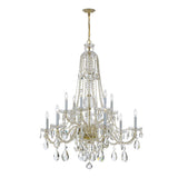 Traditional Crystal 12 Light Hand Cut Crystal Polished Chrome Chandelier 1112-CH-CL-MWP