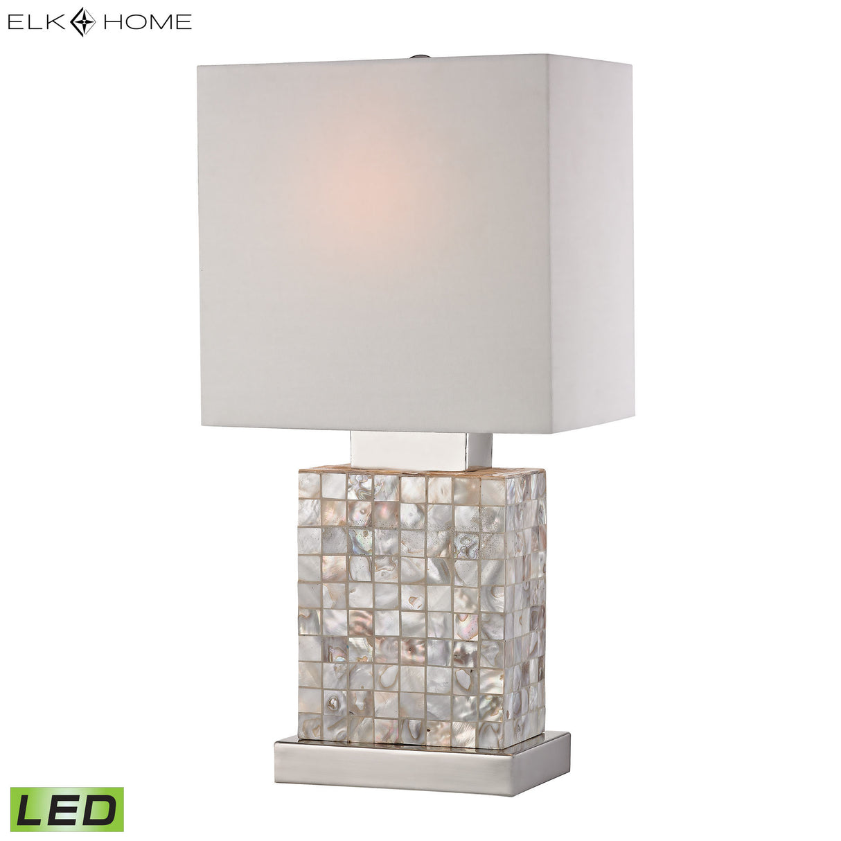 Elk 112-1155-LED Sterling 17'' High 1-Light Table Lamp - Chrome - Includes LED Bulb