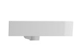 BOCCHI 1122-002-0126 Parma Wall-Mounted Sink Fireclay 19.75 in. 1-Hole with Overflow in Matte White