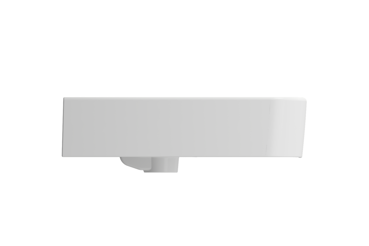 BOCCHI 1123-002-0127 Parma Wall-Mounted Sink Fireclay 25.5 in. 3-Hole with Overflow in Matte White