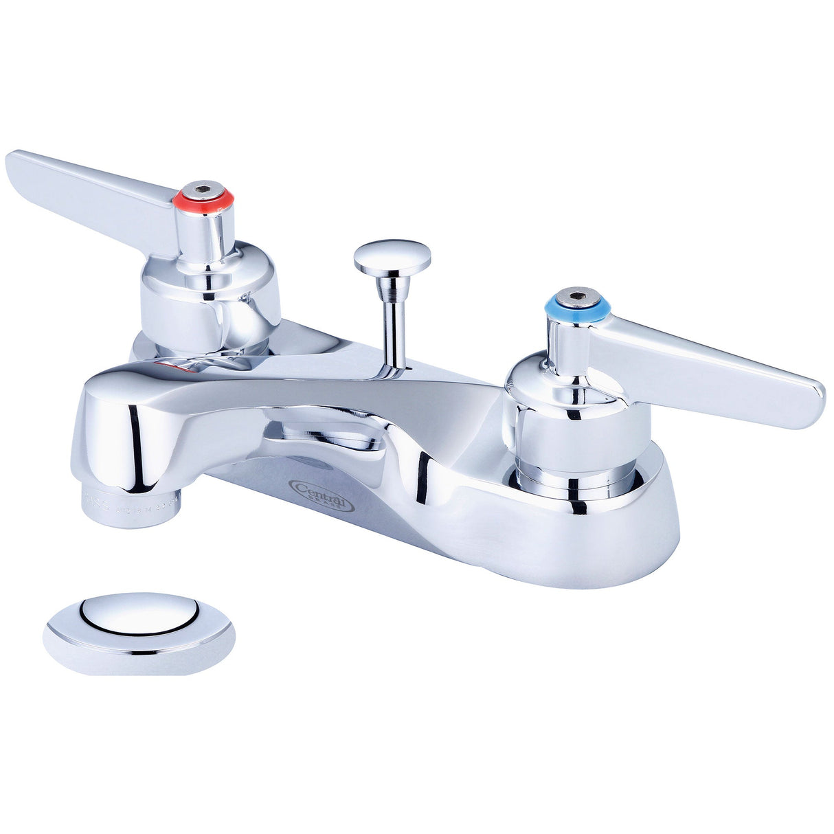 Central Brass 1133-DLE Two Handle Lavatory Faucet in Polished Chrome