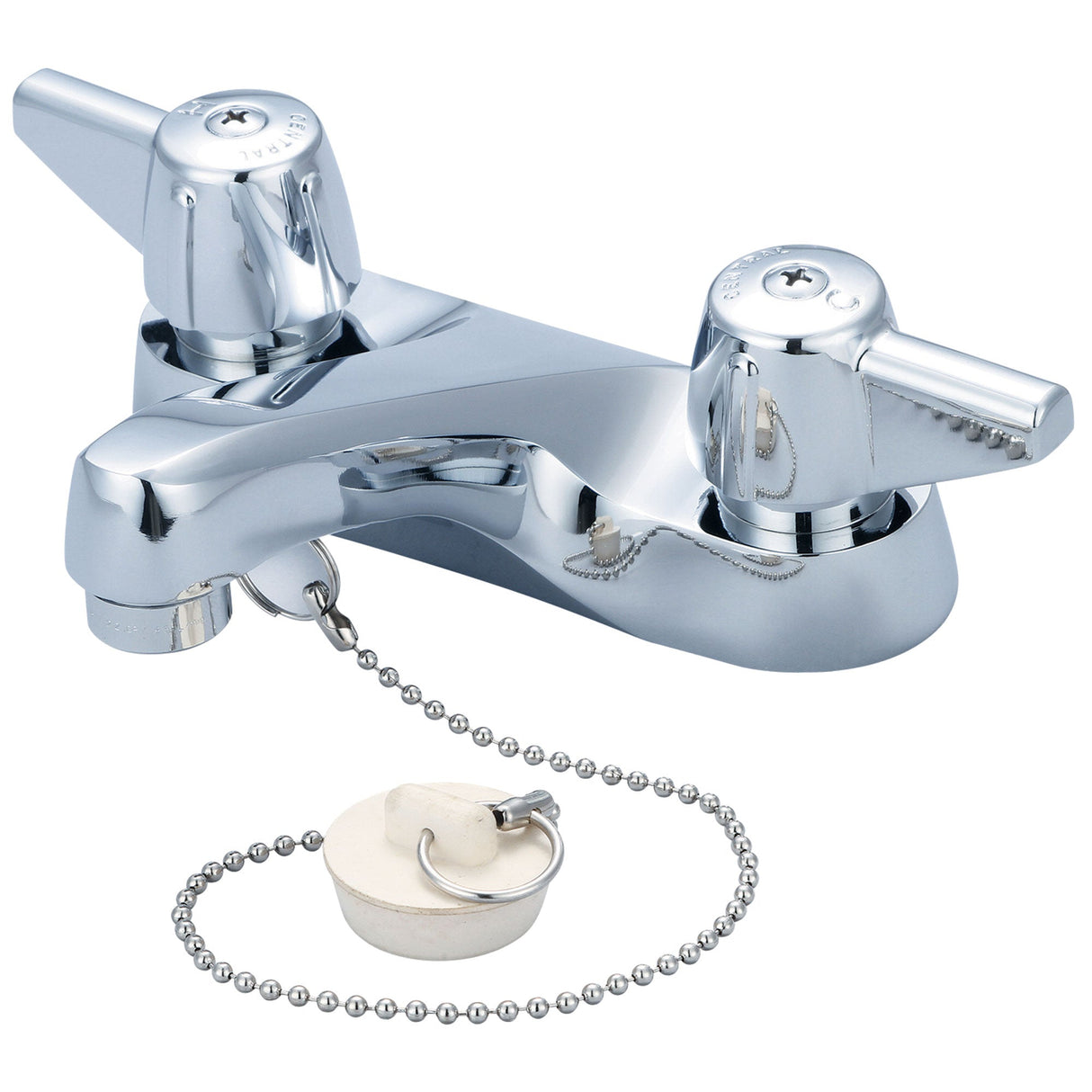 Central Brass 1138-A Two Handle Lavatory Faucet in Polished Chrome