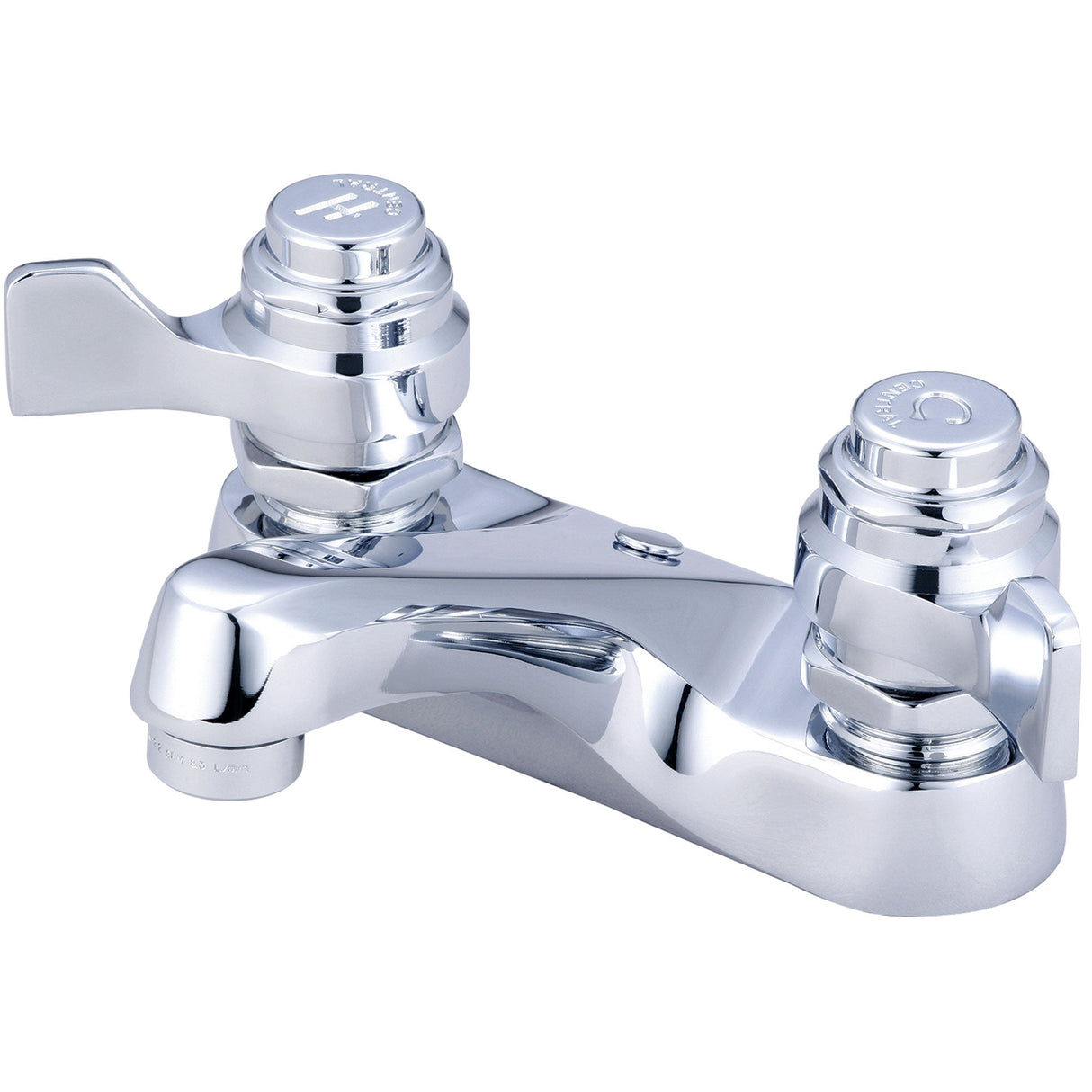 Central Brass 1167-AV Self-Close Two Handle Lavatory Faucet in Polished Chrome