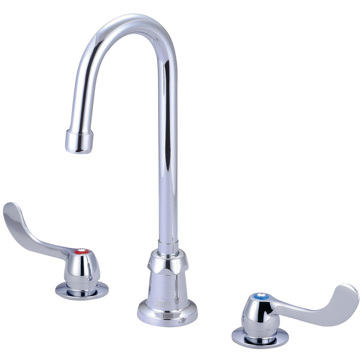 Central Brass 1172-ELS17 Two Handle Concealed Ledge Kitchen Faucet in Polished Chrome