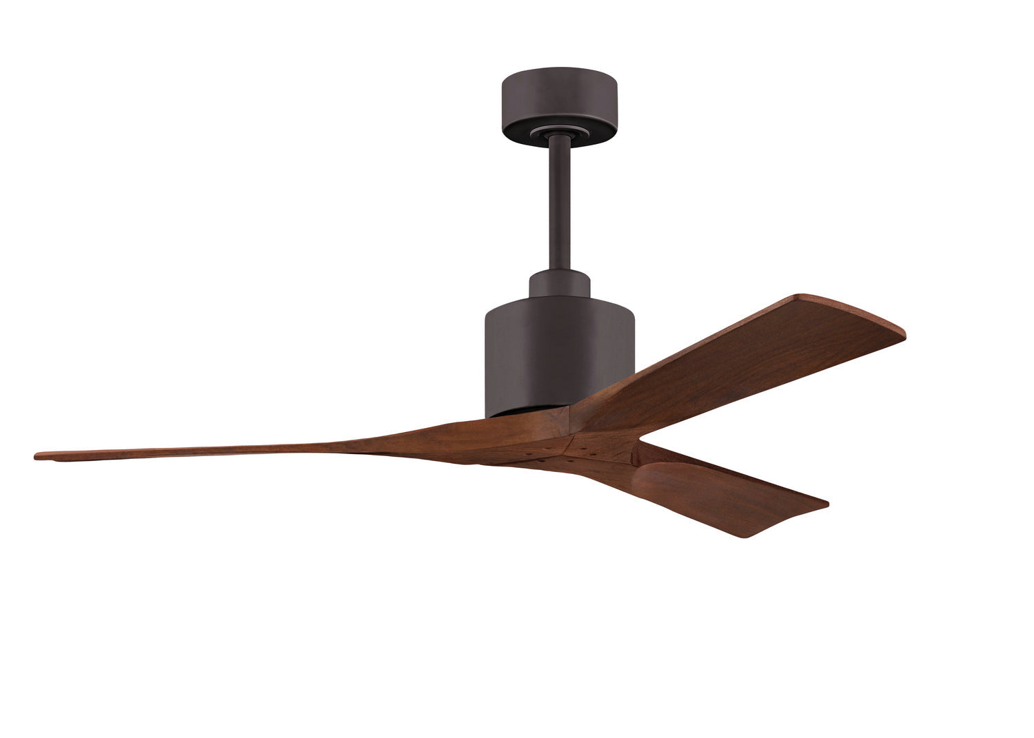 Matthews Fan NK-TB-WA-52 Nan 6-speed ceiling fan in Textured Bronze finish with 52” solid walnut tone wood blades