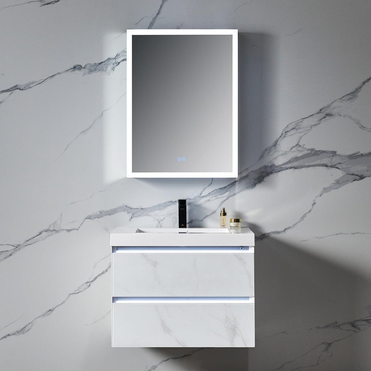 Capella 24-Inch LED Medicine Cabinet – Modern Vanity Mirror with Adjustable Lighting