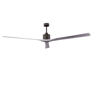 Matthews Fan NKXL-TB-BK-90 Nan XL 6-speed ceiling fan in Matte White finish with 90” solid matte black wood blades