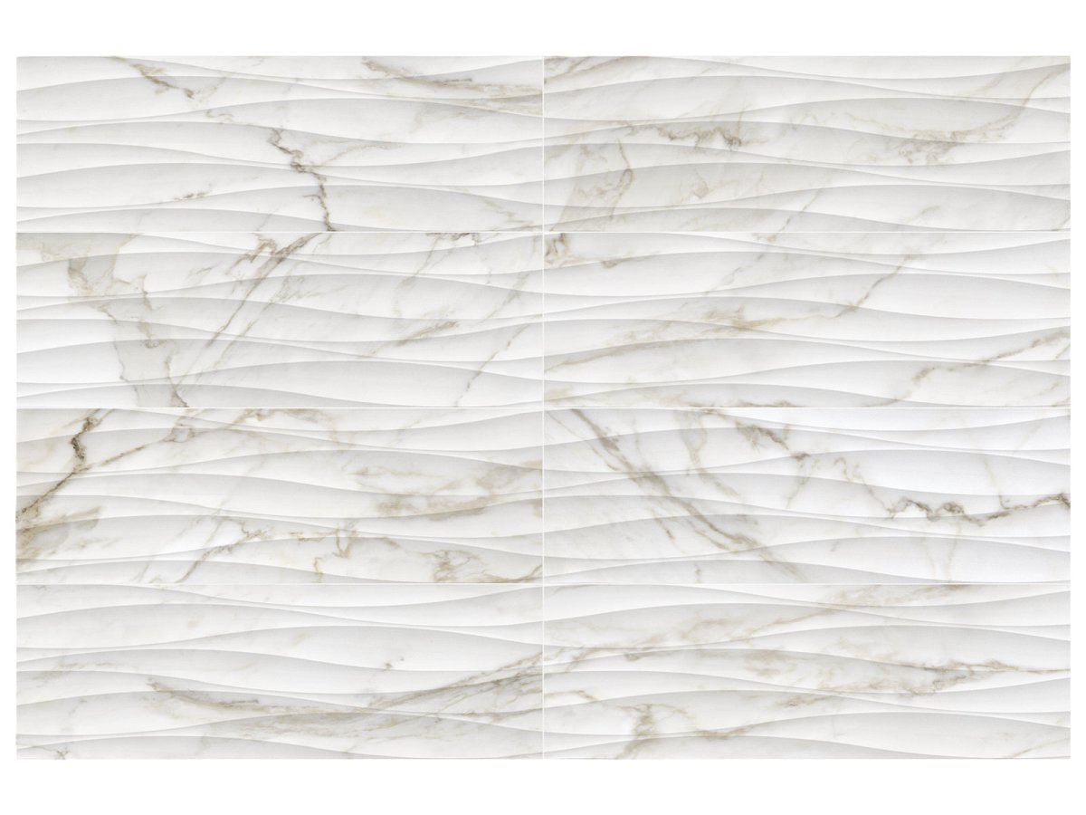Anatolia Tile 12X36 Raffino Curva Calacatta Matte 4000-0270-0 Onyx Suave Curva - premium natural stone mosaic tile from Anatolia Tile, available at PoshHaus showroom in Keene, NH