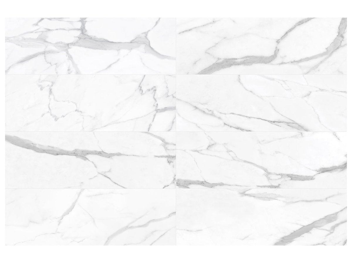 Anatolia Tile 12X36 Raffino Plane Statuario Matte 4000-0273-0 Statuario Valore - premium natural stone mosaic tile from Anatolia Tile, available at PoshHaus showroom in Keene, NH