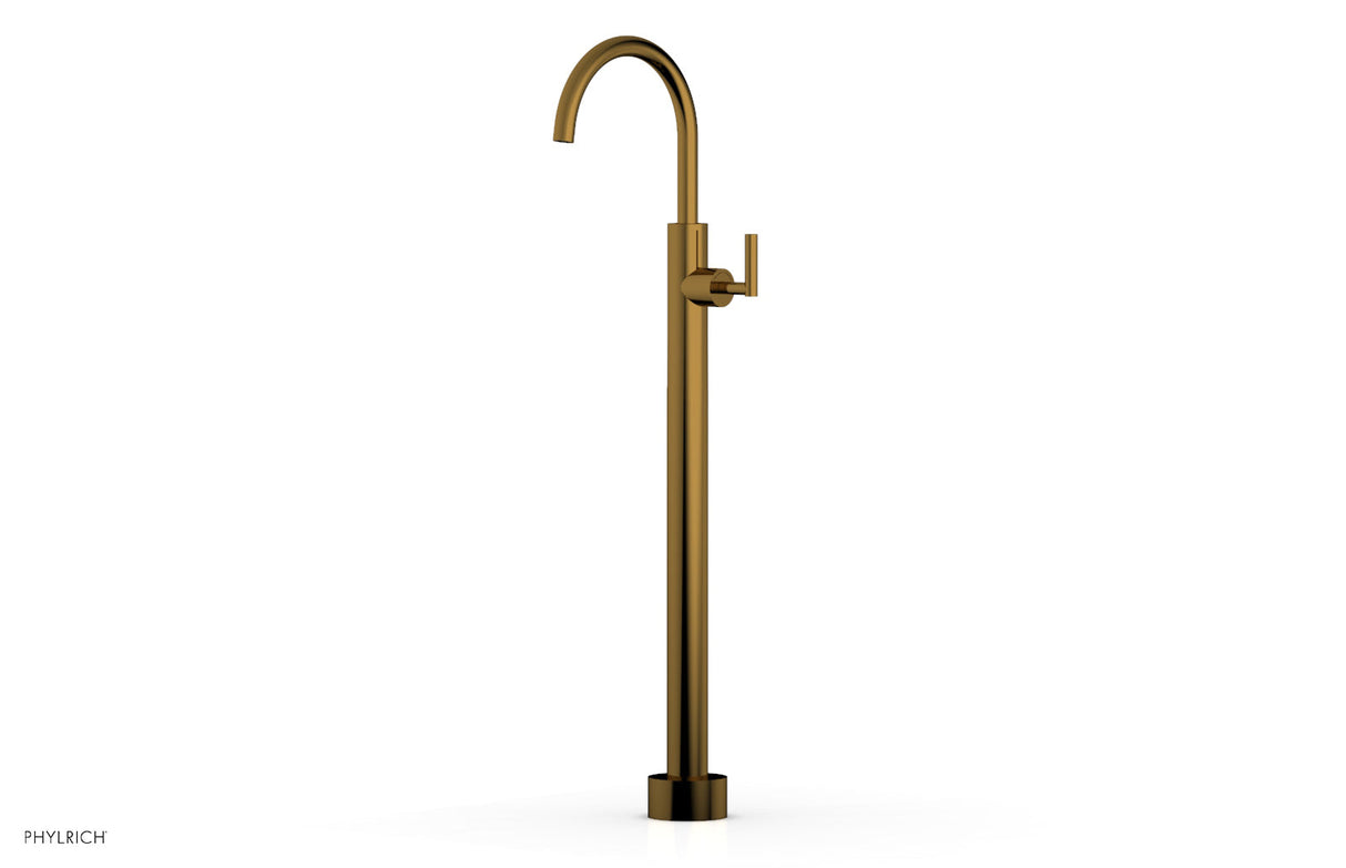Phylrich 120-45-02-002 TRANSITION Tall Floor Mount Tub Filler - Lever Handle 120-45-02 - French Brass