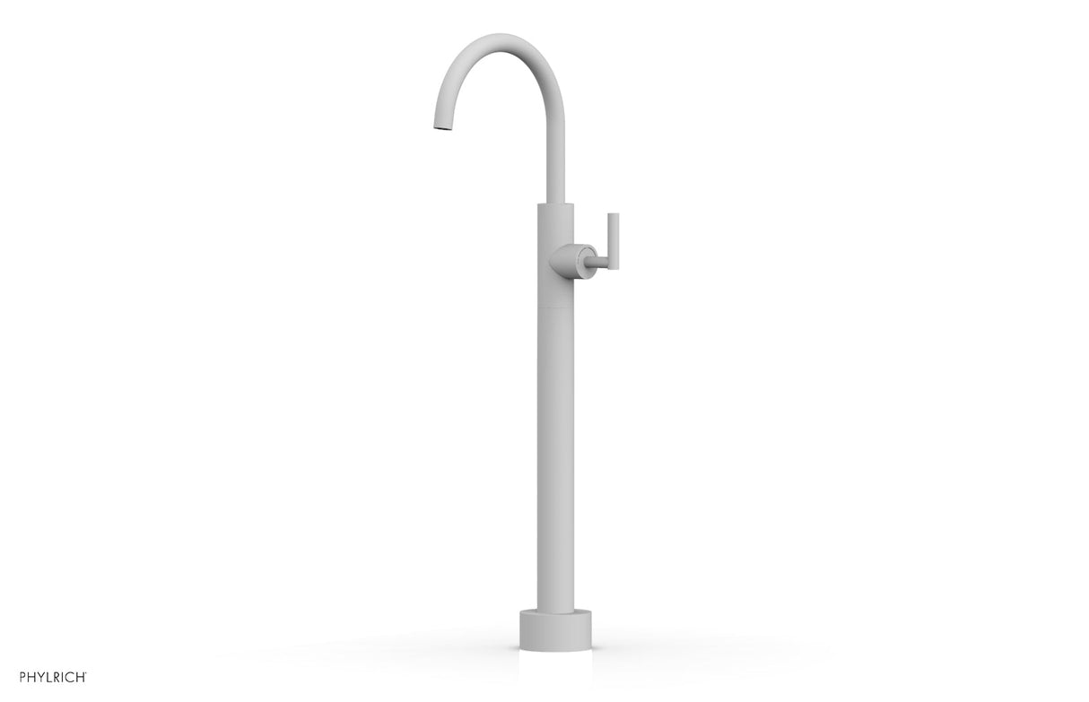 Phylrich 120-45-04-050 TRANSITION Low Floor Mount Tub Filler - Lever Handle 120-45-04 - Satin White