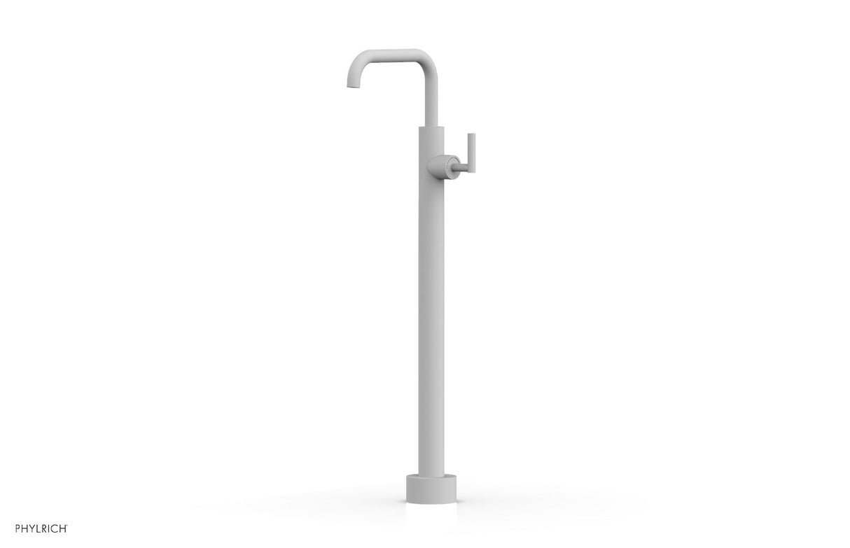 Phylrich 120-47-02-050 TRANSITION Tall Floor Mount Tub Filler - Lever Handle 120-47-02 - Satin White