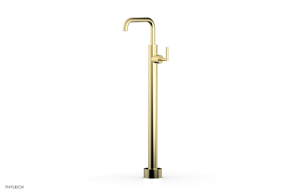 Phylrich 120-47-02-003 TRANSITION Tall Floor Mount Tub Filler - Lever Handle 120-47-02 - Polished Brass