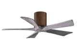 Matthews Fan IR5H-WN-BW-42 Irene-5H five-blade flush mount paddle fan in Walnut finish with 42” solid barn wood tone blades. 