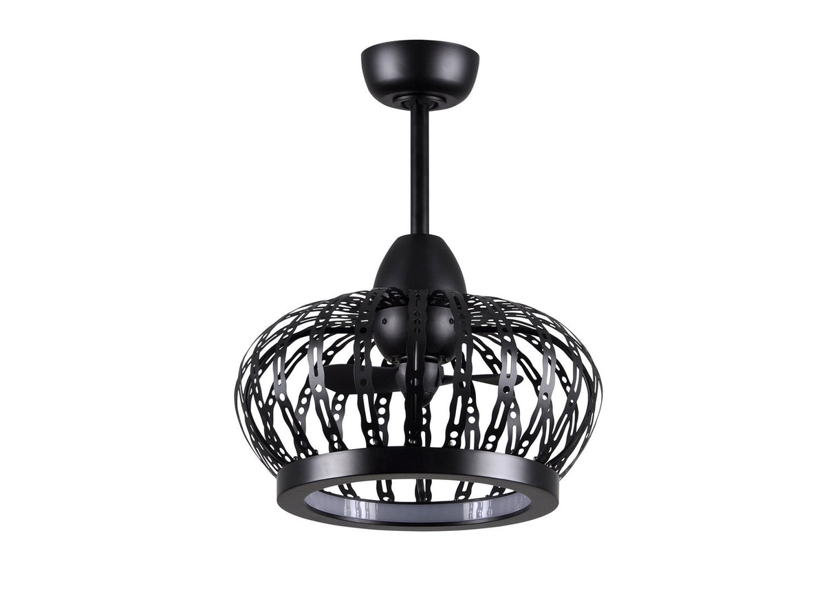 Matthews Fan DM-BK Dana ceiling fan pendant in Matte Black finish.