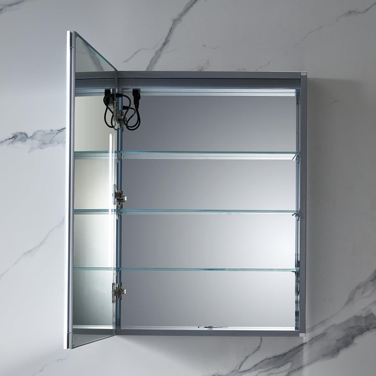 Capella 24-Inch LED Medicine Cabinet – Modern Vanity Mirror with Adjustable Lighting