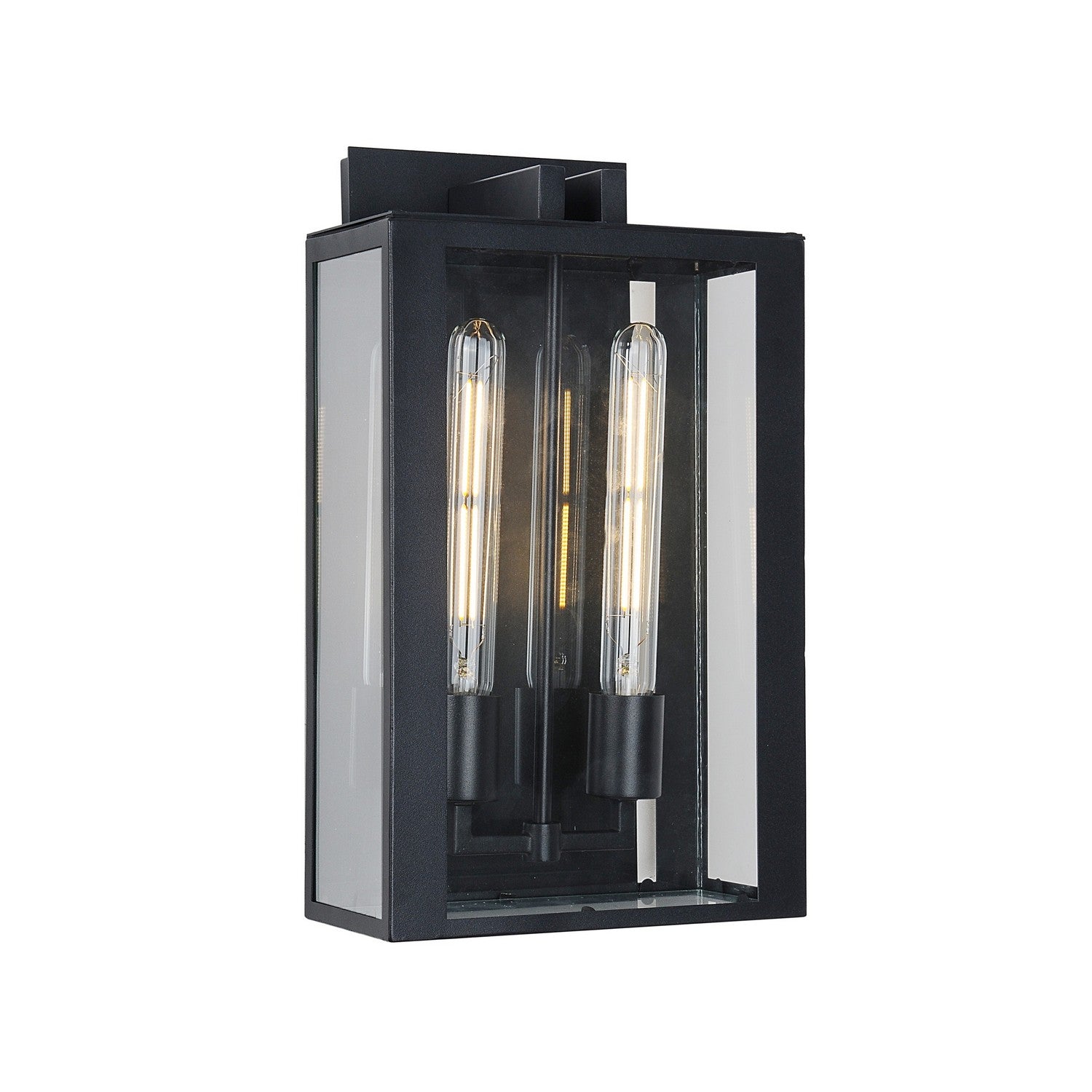 Waterville Outdoor Wall Light - Matte Black / 16