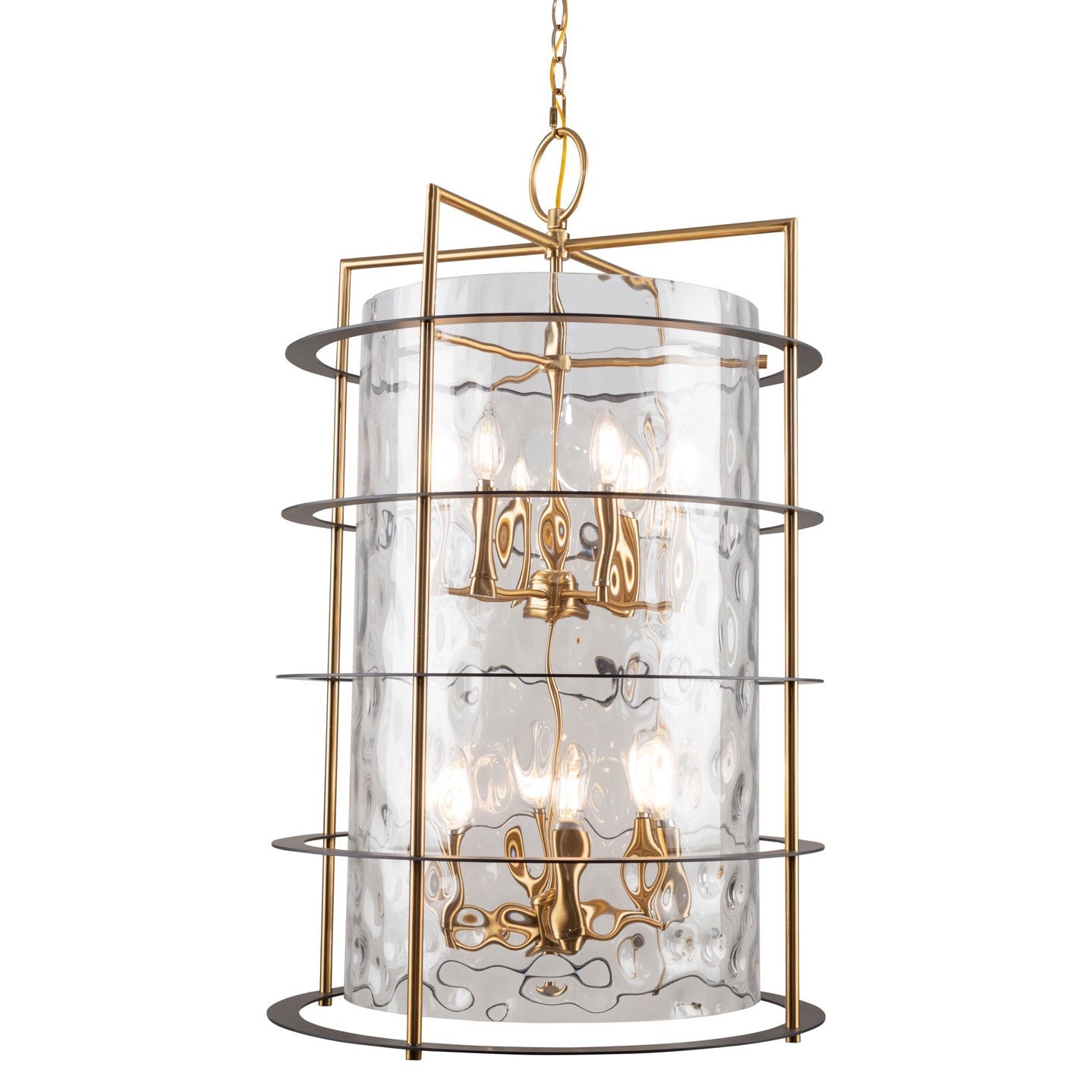Burford Chandelier - Brass & Black / 34.25