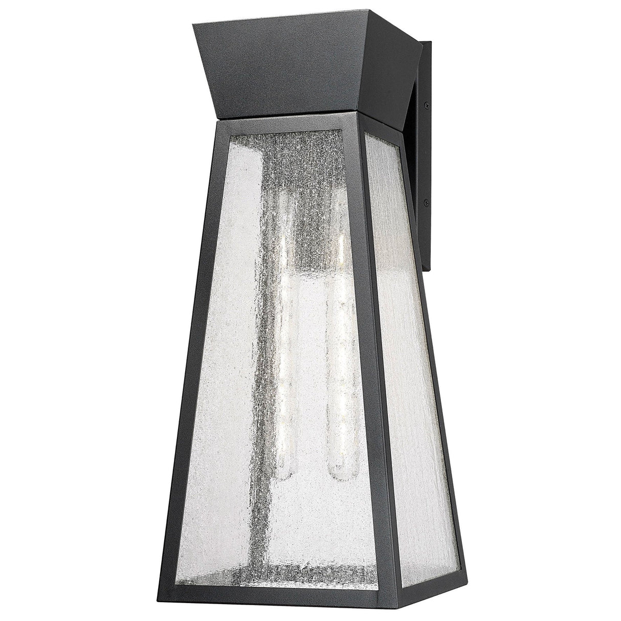 Lucian Outdoor Wall Light - Black / 21.75