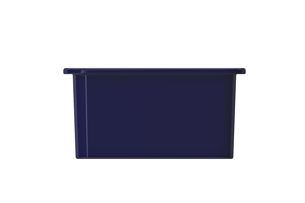 BOCCHI 1359-010-0120 Sotto Dual-mount Fireclay 18 in. Single Bowl Bar Sink with Protective Bottom Grid and Strainer in Sapphire Blue