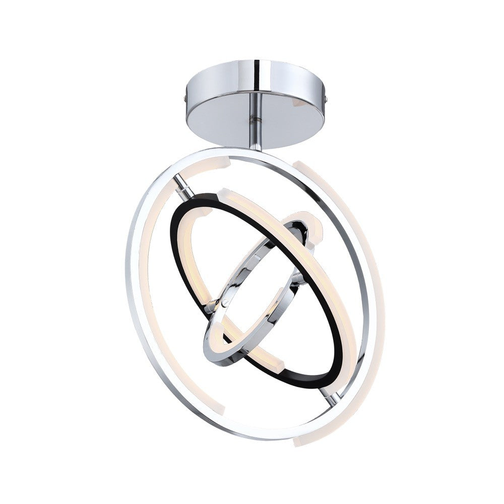 Trilogy Semi-Flush Mount Light - Polished Nickel