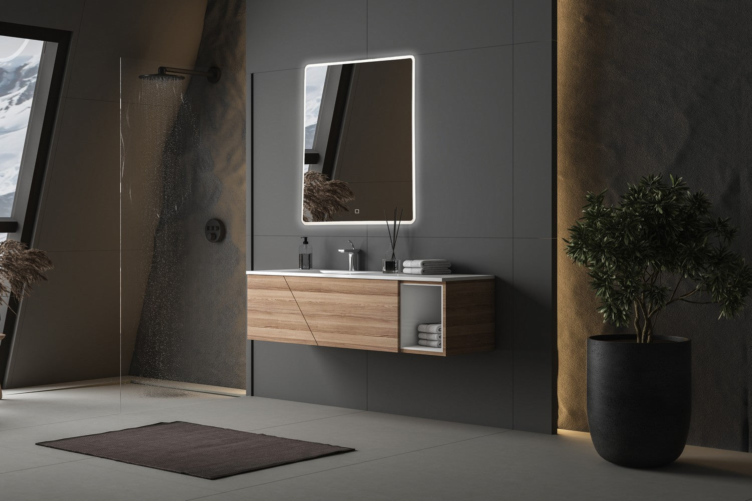 Reflections Rectangular Frameless LED Wall Mirror