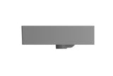 BOCCHI 1378-006-0127 Milano Wall-Mounted Sink Fireclay 39.75 in. 3-Hole with Overflow in Matte Gray