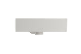 BOCCHI 1378-014-0127 Milano Wall-Mounted Sink Fireclay 39.75 in. 3-Hole with Overflow in Biscuit