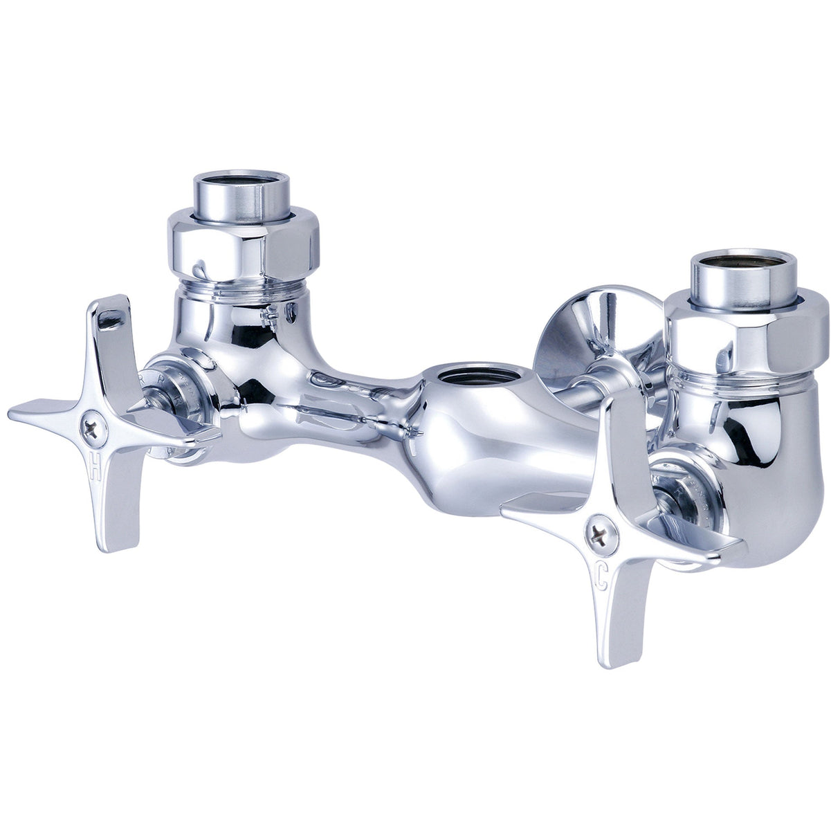 Central Brass 1379-L Two Handle Exposed Valve Set in Polished Chrome