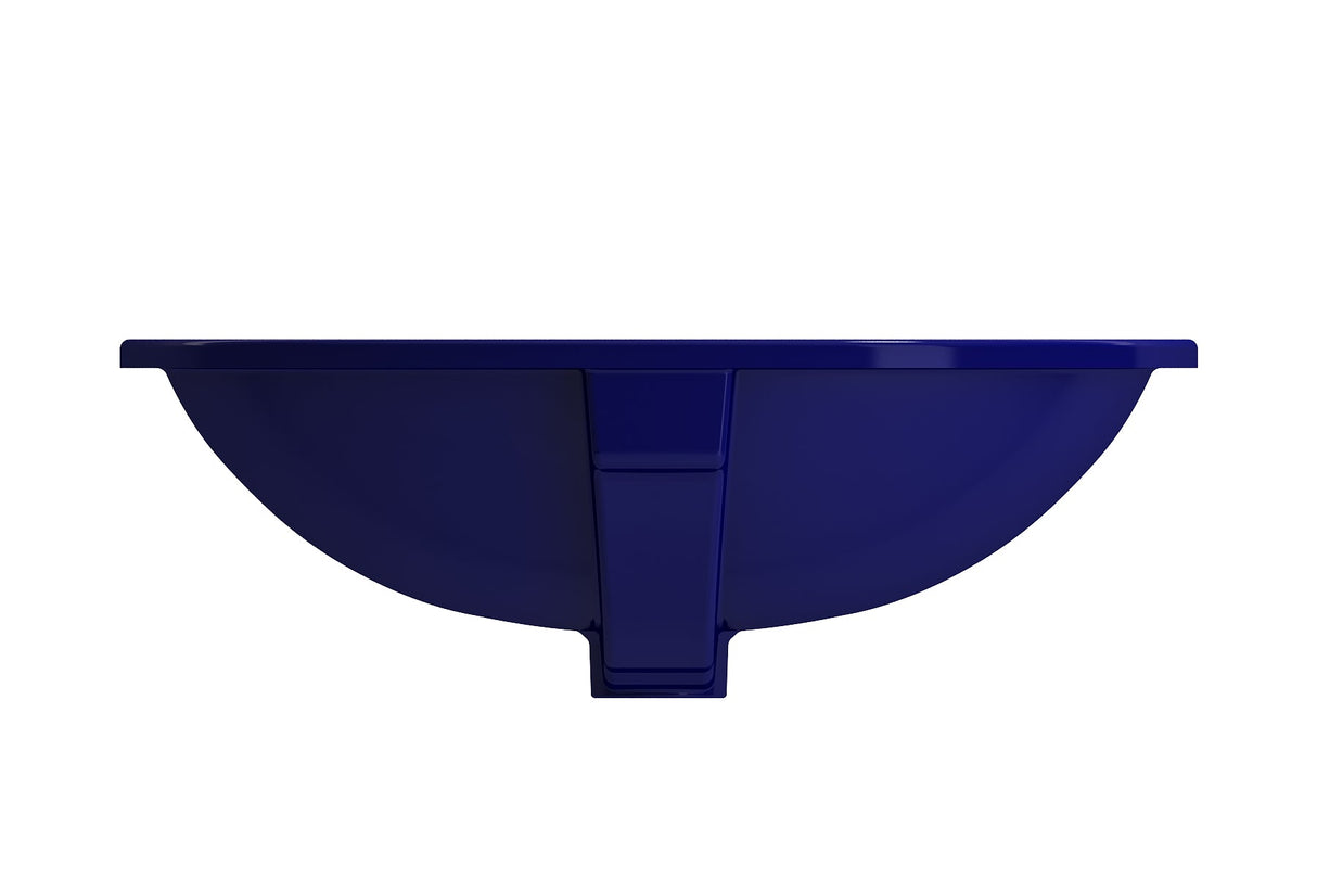 BOCCHI 1384-010-0125 Parma Undermount Sink Fireclay 22 in. with Overflow in Sapphire Blue