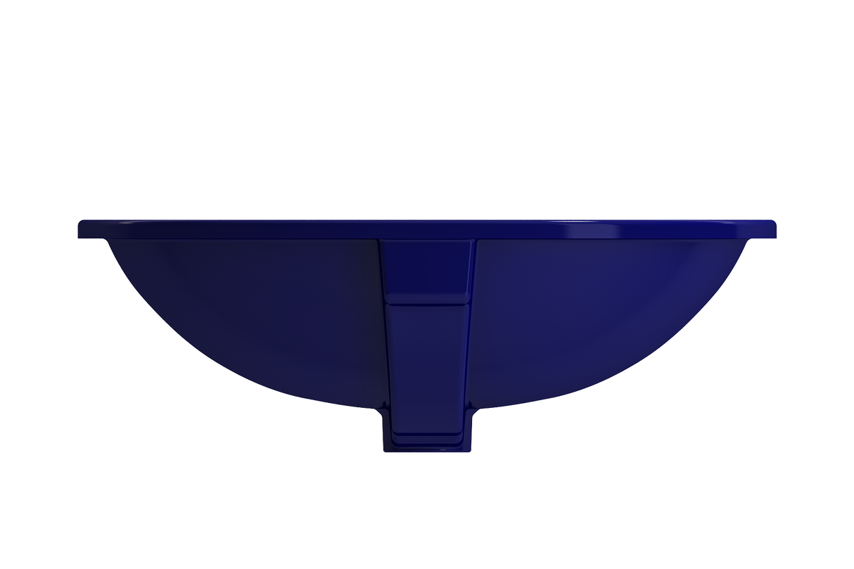 BOCCHI 1384-010-0125 Parma Undermount Sink Fireclay 22 in. with Overflow in Sapphire Blue