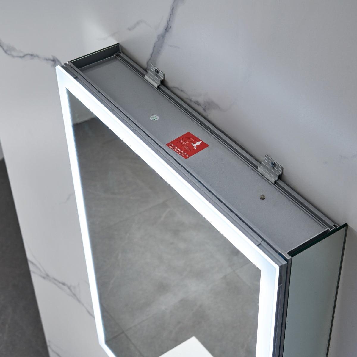 Capella 24-Inch LED Medicine Cabinet – Modern Vanity Mirror with Adjustable Lighting