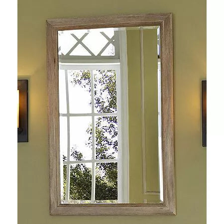 142-M22 Rustic Chic 22" Mirror - Weathered Oak