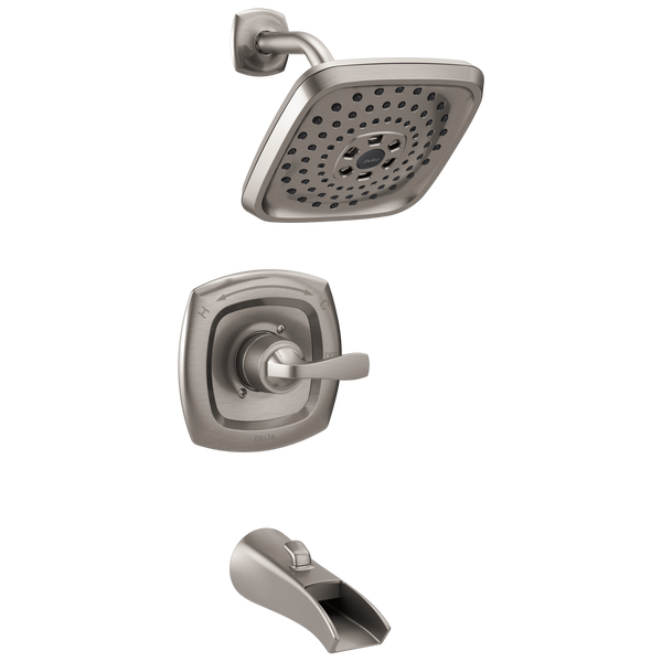 DELTA Monitor® 14 Series Tub & Shower Trim in Stainless Tolva 144724-SS