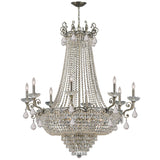 Majestic 20 Light Hand Cut Crystal Historic Brass Chandelier 1488-HB-CL-MWP