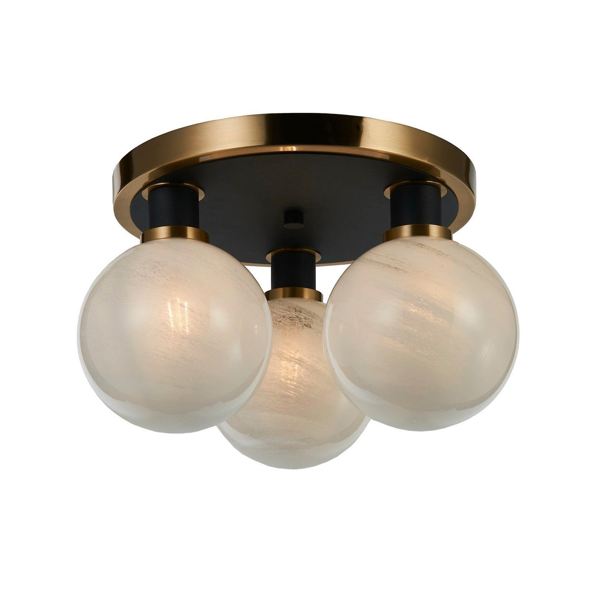 Gem Semi-Flush Mount Light - Glossy White