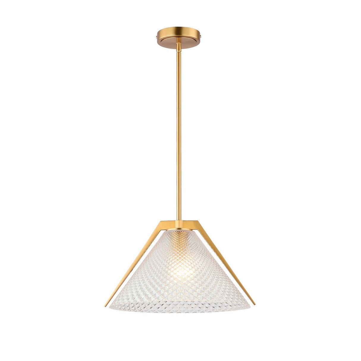 Baltic Pendant - Brass/ Clear