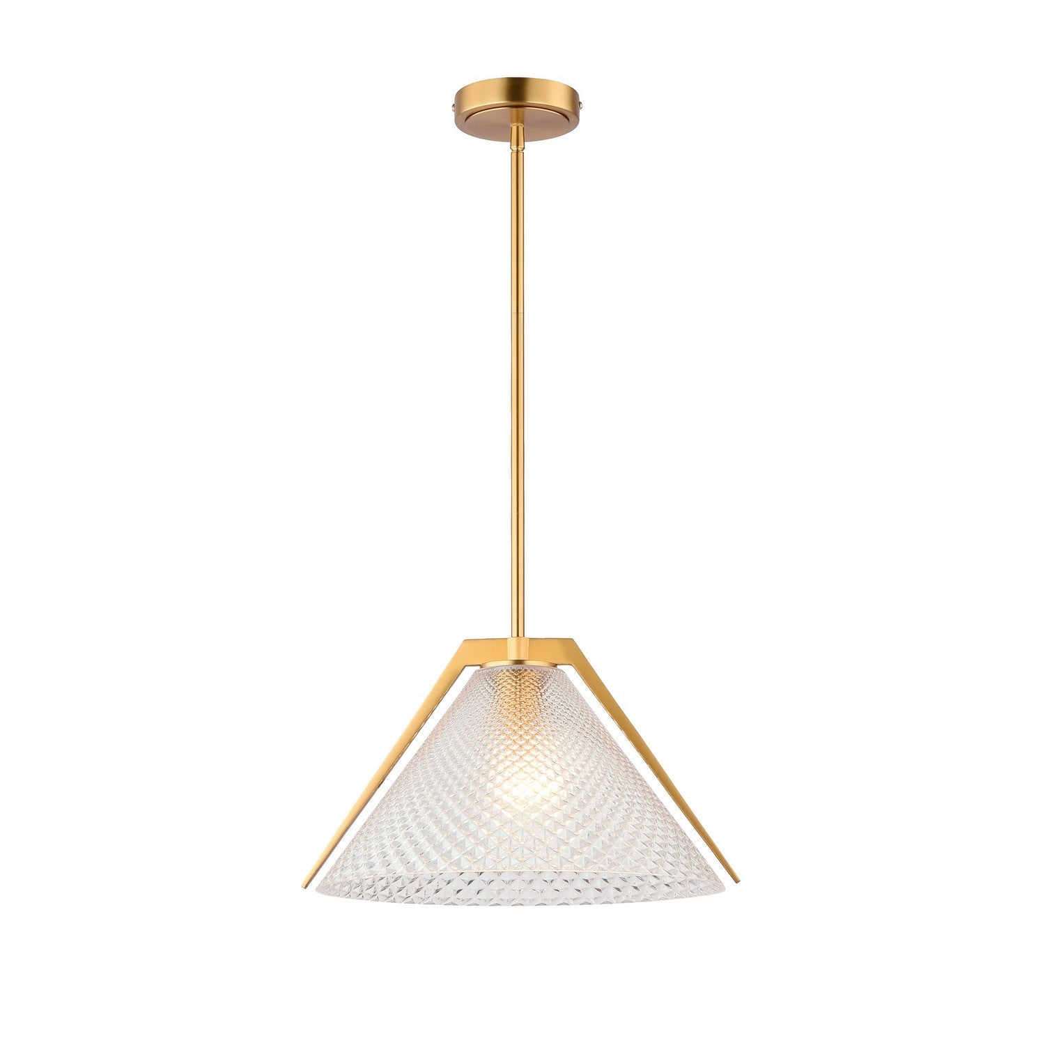 Baltic Pendant - Brass/ Clear