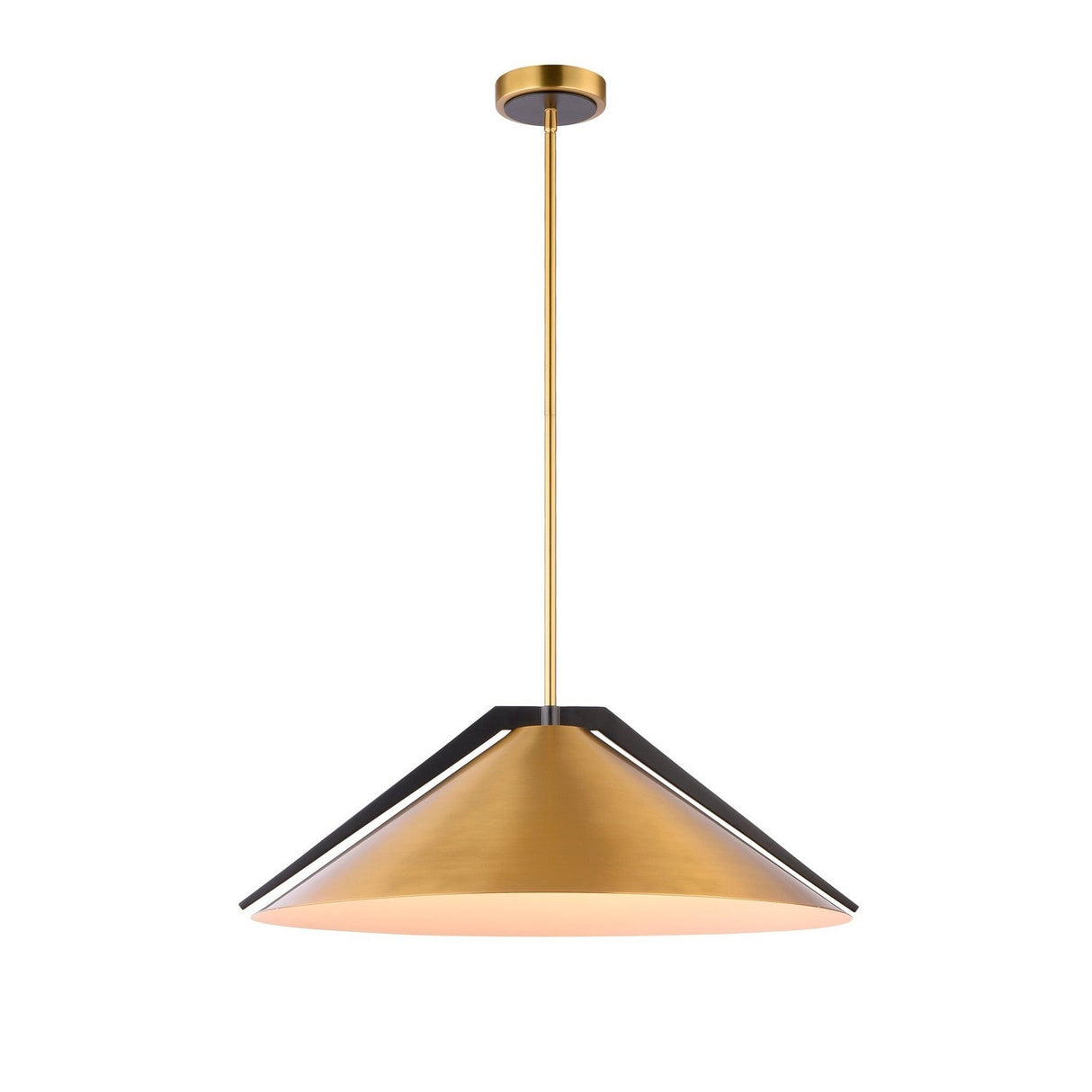 Baltic Large Pendant - Brass/ Black