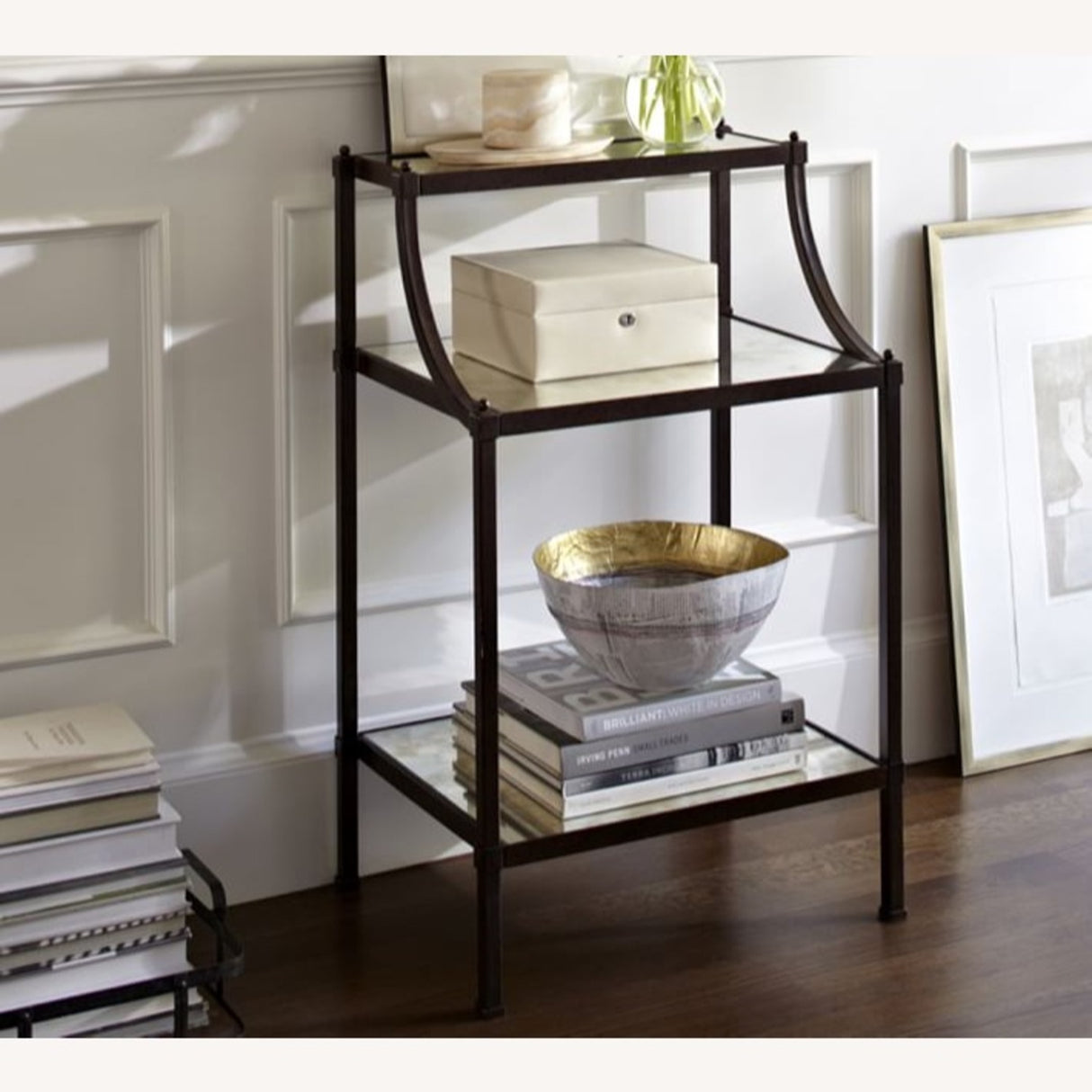 Pottery Barn Etagere 21" Metal Nightstand