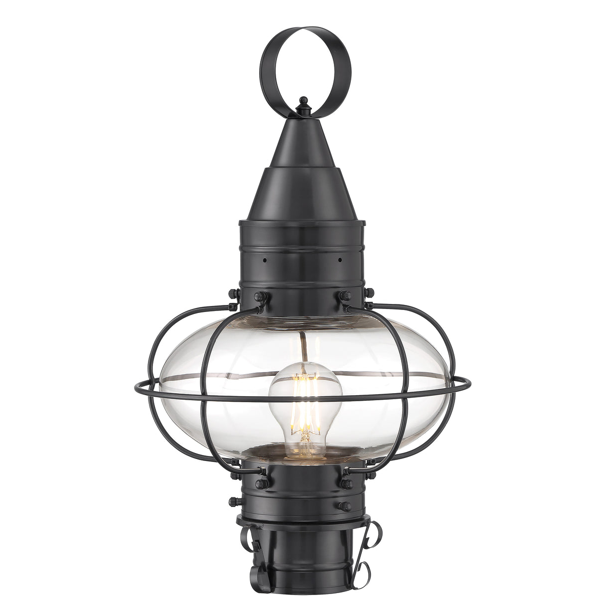 Elk 1511-GM-CL Classic Onion Outdoor Post Light - Gun Metal with Clear Glass