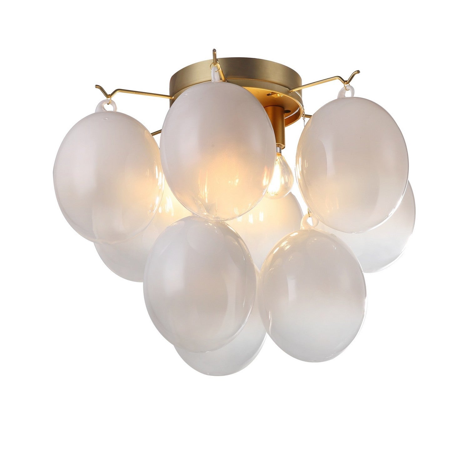 Globo Semi-Flush Mount - Ombre White / 15.75