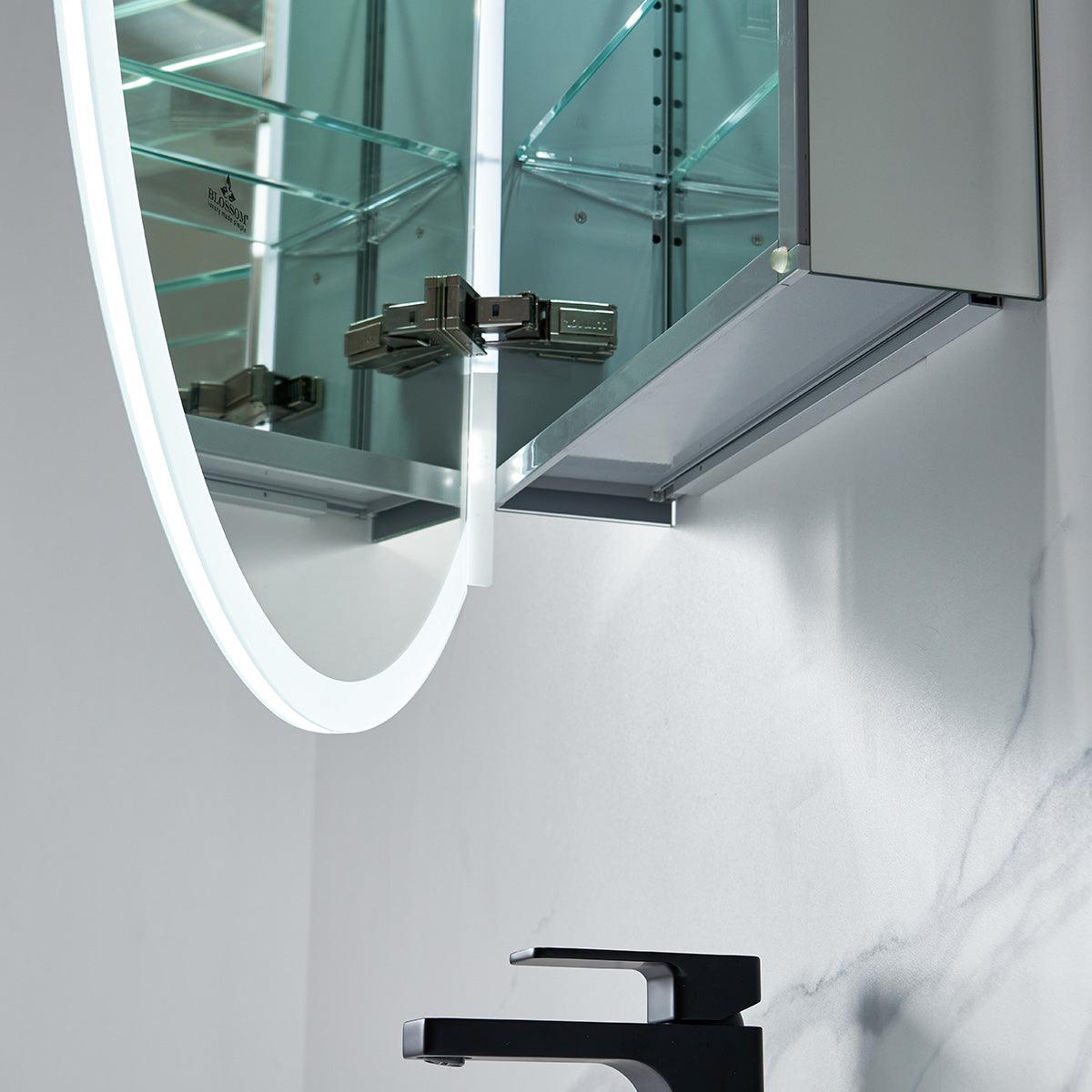 Blossom Spica 24″ Oval LED Medicine Cabinet, Elegant & Smart